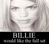 Wide faced Billie Piper